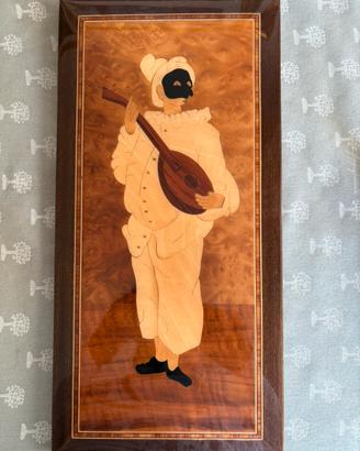 Pannello legno intarsio Sorrento vintage
