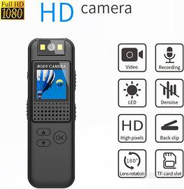 BODYCAM FULL HD MINI TELECAMERA SPIA LCD CON LENTE