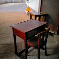 piccolo banco da scuola con sedia anni 50/60