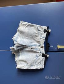 Pantaloncini corti in jeans (azzurro-bianco)