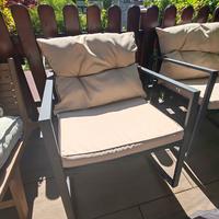 Set 4 sedie in alluminio con cuscini