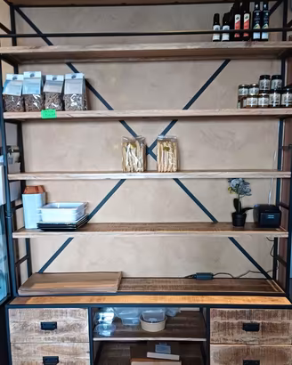 SCAFFALATURA INDUSTRIAL DESIGN RJ – LEGNO & FERRO