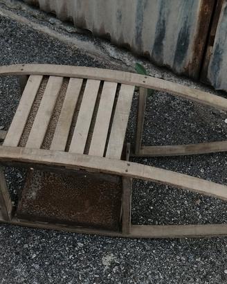 Antico scaldaletto in legno 