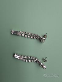 orecchini con strass pendenti bigiotteria