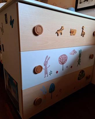 Cassettiera Pali con spazio per fasciatoio