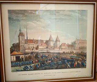 6 ANTICHE STAMPE A COLORI RIVOLUZIONE FRANCESE