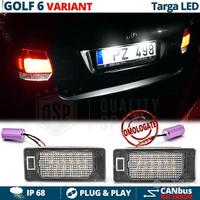 PLACCHETTE Luci TARGA LED per VW Golf 6 VARIANT