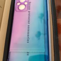 cover+2 pellicole Oppo Reno 7 lite purple blue