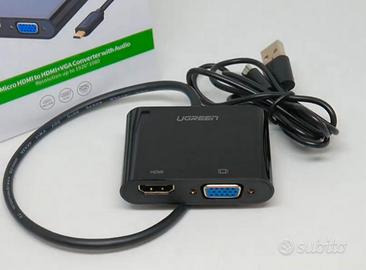 Micro HDMI to HDMI VGA Converter Audio Camera