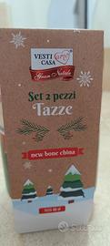 Set 2 Tazze Natalizie Elfo in New Bone China 