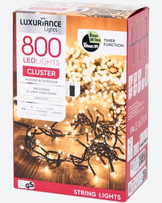 Catena 800 LED Cluster Bianco Caldo 15m IP44