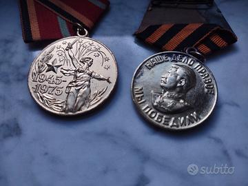 Lotto di 2 medaglie militari originali URSS