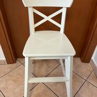 Seggiolone bambino in legno PARI NUOVO