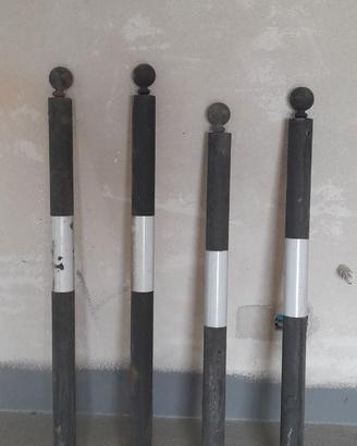 4 Paletti Delimitatori In Ferro Sezione Rotonda