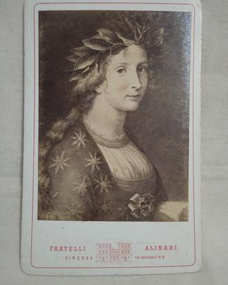Carte de visite Alinari l'Allegoria della Poesia