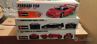 Burago modellini già montati 1/24 e 1/18