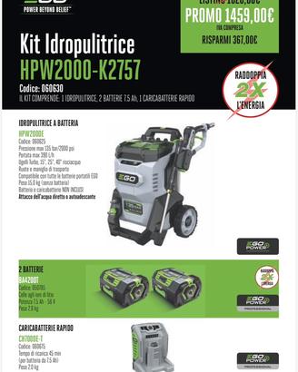 Idropulitrice egopower professionale
