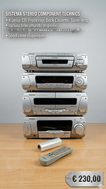 Impianto Stereo Vintage Technics EH750 + Telecoman