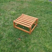 Poggiapiedi da giardino vintage in legno Reguitti