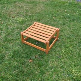 Poggiapiedi da giardino vintage in legno Reguitti