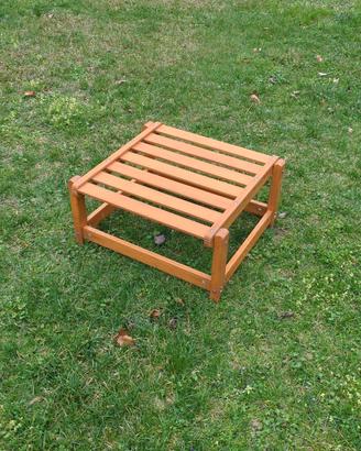 Poggiapiedi da giardino vintage in legno Reguitti