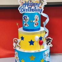 Torta scenografica Sonic polistirolo - Decorazione