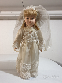 Bambola ceramica sposa