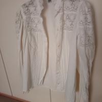 Camicia donna colore bianco panna