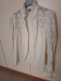 Camicia donna colore bianco panna