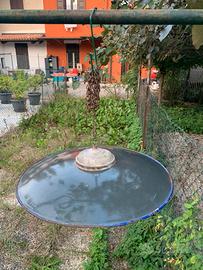 Lampadario smaltato industriale da officina