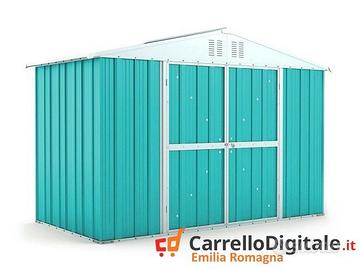 Box giardino lamiera zincata 327x155 azzurro