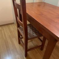 TAVOLO CUCINA IN ROVERE CON 4 SEDIE