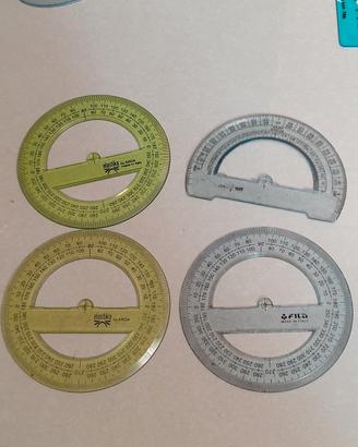 Set Di 4 Goniometri Per Disegno Tecnico