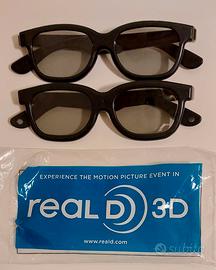 Occhiali 3D per film e cinema in 3D (2 paia)