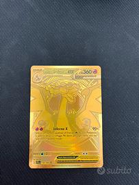 Carta pokemon mega charizard x ex 130 gold nm ita