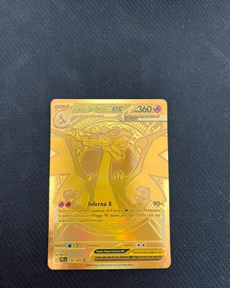 Carta pokemon mega charizard x ex 130 gold nm ita