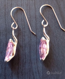 Orecchini  Argento con zirconi rosa