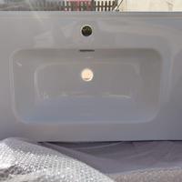 Console da incasso lavabo ceramica bianca da 80cm