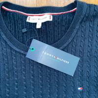 Maglione blu con trecce Tommy Hilfigher