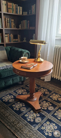 Tavolino rotondo in legno basso tè caffè