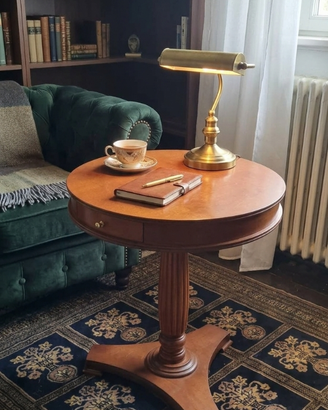 Tavolino rotondo in legno basso tè caffè