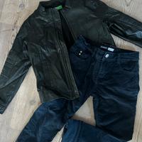 Stock 8/10 anni: giacca pelle + pantalone velluto
