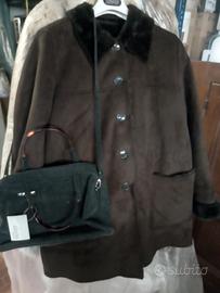 shearling montone "marina rinaldi" taglia 48 
