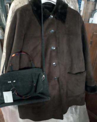 shearling montone "marina rinaldi" taglia 48 