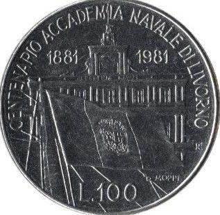 100 LIRE ITALIA 1981 Accademia Navale Livorno