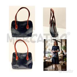 BORSA A MANO BARBERINI'S FIRENZE NERA/MARRONE