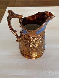 Brocca Antica "Copper Lustre" Vittoriana Ceramica