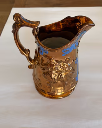 Brocca Antica "Copper Lustre" Vittoriana Ceramica