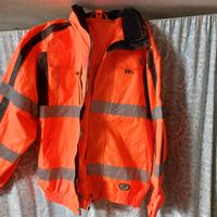 giacca catarifrangente arancione antipioggia