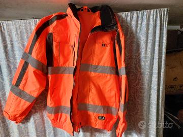 giacca catarifrangente arancione antipioggia